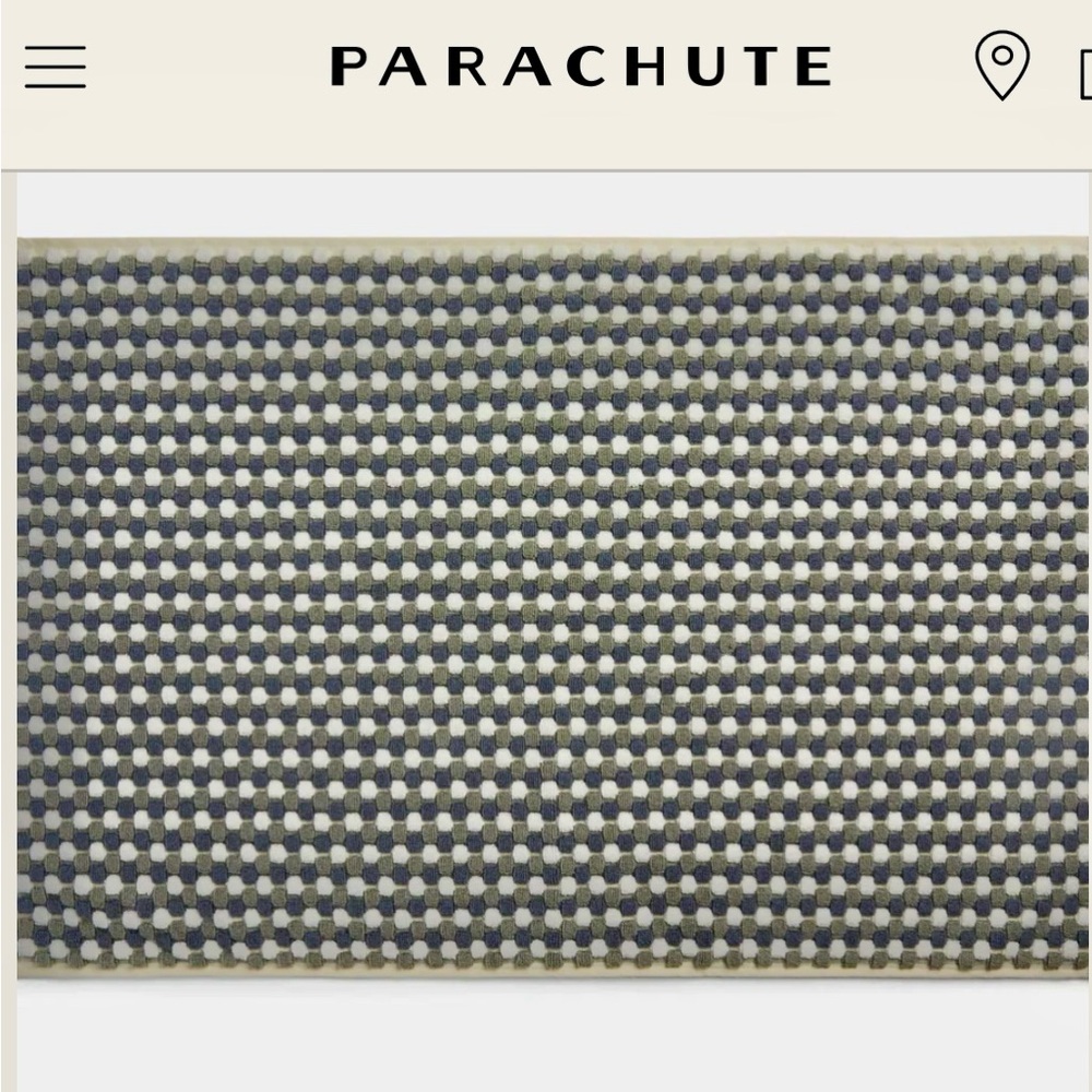 Organic mosaic bath mat by Parachute.